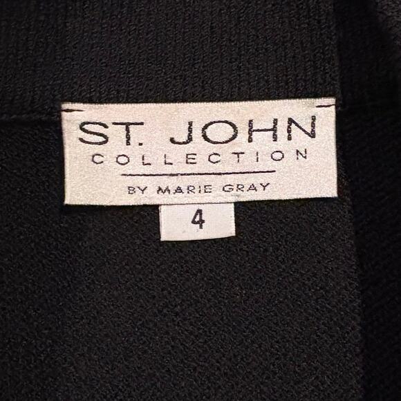 St. John Collection by Marie Gray Knit Black Blazer Size 4 - Picture 4 of 5